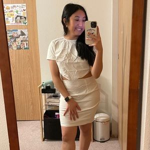 White TOBI Open Back Dress